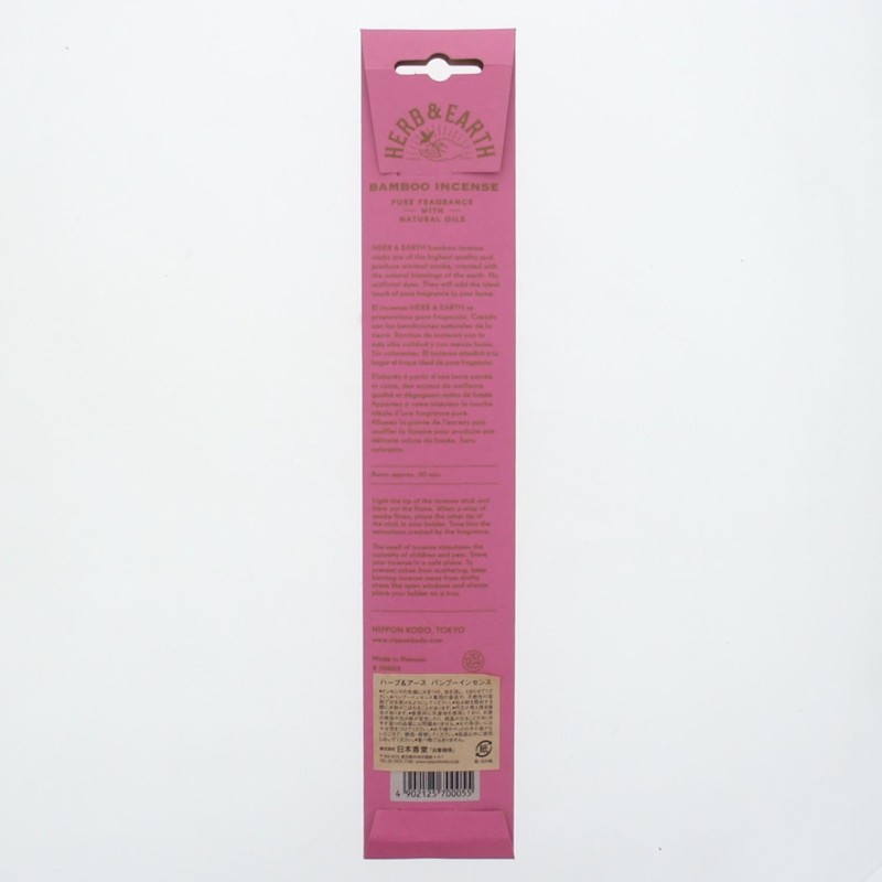 Nippon Kodo H&E Bamboo Incense 05, Rose, Pack of 20