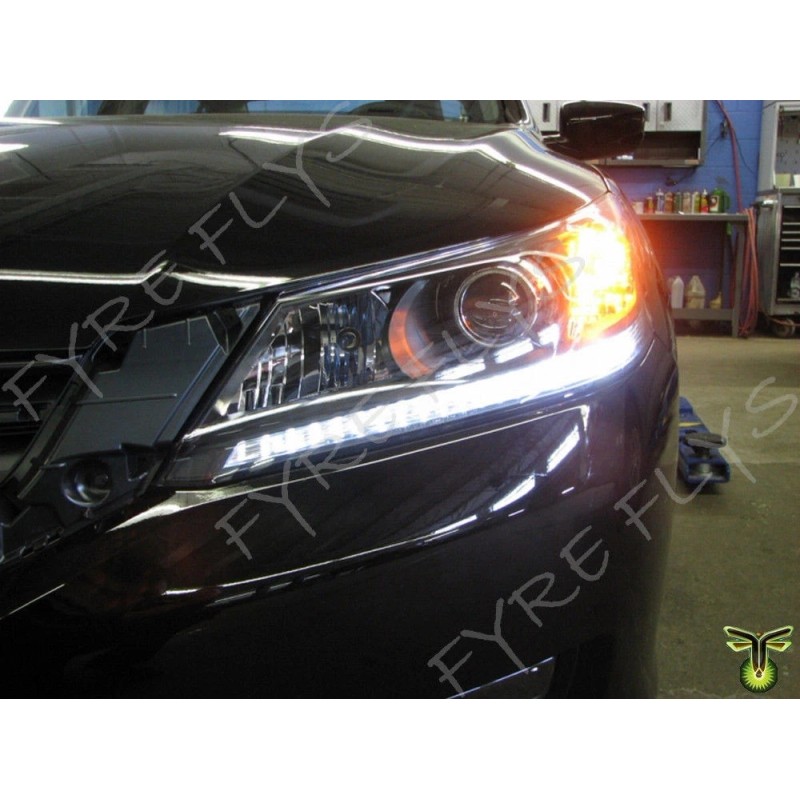 Fyre Flys White LED Light Headlight Strip Bulbs 2013+ Fit