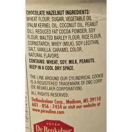 De Beukelaer 05051 Chocolate Hazelnut Pirouline Rolled Wafers, 14oz
