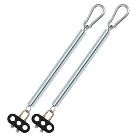 Cheemuii 2 PCS 25" Single Tender Spring Kit Heavy Duty ABS Air Line Hose Tracker Tender Kit with 3 Hose Holders for Semi Truck Trailer Tractor