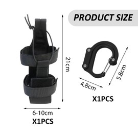 1 Carabiner And 1 Cup Cover, Adjustable Water Bottle Cover, Portable Water Cup Cover, Suitable For Mountaineering, Camping And Hiking