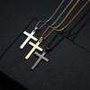 YADOCA Stainless Steel Cross Pendant with 50 cm Necklace for
