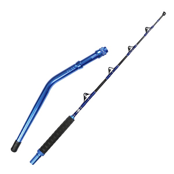 Bent Butt Fishing Rod 80-120lb 2-Piece Trolling Rod Saltwater Offshore Rod Conventional Boat Fishing Pole (5'6" 80-120 lbs Bent Butt)