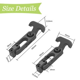 UFURMATE T-Handle Draw Latches, 4Pcs Rubber Flexible T-Handle Hasp Heavy Duty Elastic Rubber Hood Catch Engineering Machine Hood latches for Tool Box, Cooler, Golf Cart
