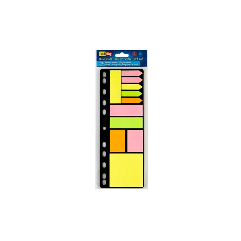 Redi-Tag Ring Binder Sticky Notes Set - 270 Sheets of