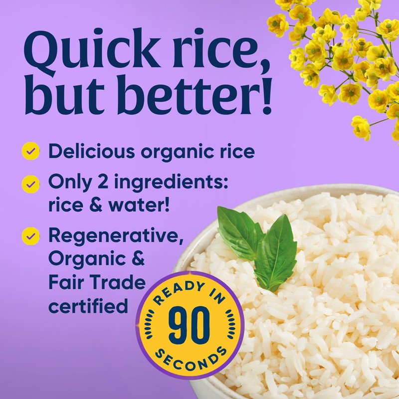 Lundberg Jasmine Rice, Long Grain White Rice - Non-Sticky, Fluffy