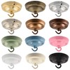 ElekTek 108mm Diameter Ceiling Rose with Hook Metallic Finishes Powder
