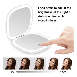 generic Espejo De Maquillaje Luz 1x /10x, Carga Usb, Portátil Viaje