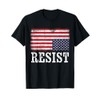 Upside Down American Flag Resist Distress United States USA T-Shirt