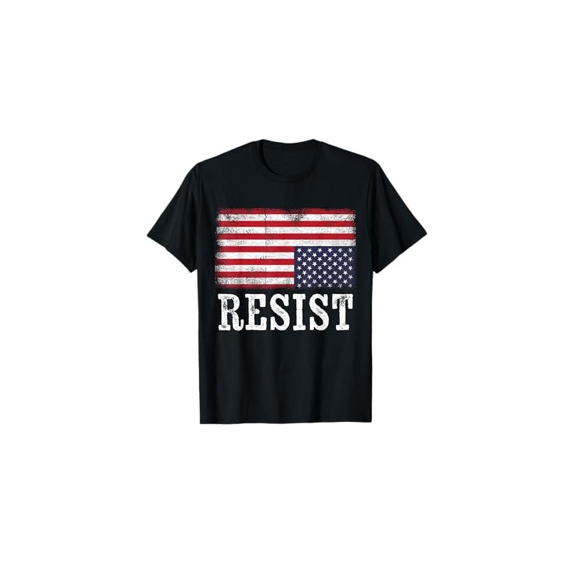 Upside Down American Flag Resist Distress United States USA T-Shirt