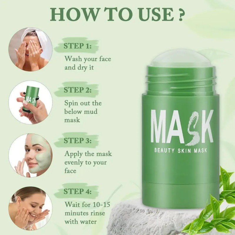 Mascarilla Limpiadora En Barra 2 Pc Té Verde