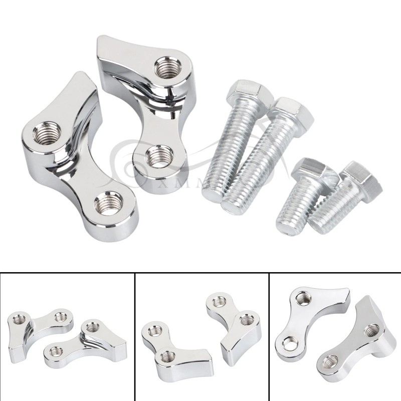 Unbranded Chrome 1" Adjustable Lowering Kit For Harley Dyna Wide