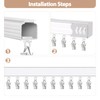 60 PCS Curtain Hook Clips, Stainless Steel Metal Clips, Curtain