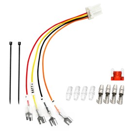 KONPON Life JC1 JC2 Compatible/Applicable Optional Coupler Power Removal Harness with Mark Tube Constant Power ACC Illumination (Small) Ignition Genuine Connector