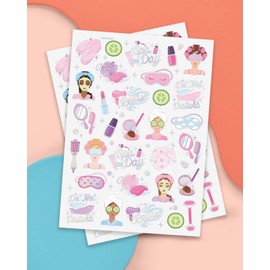 xo, Fetti Tatuajes Temporales Para Fiestas De Spa Para Niñas - 62 Estilos | Suministros De Cumpleaños Para Fiesta De Pijama, Favores De Bolsa De Regalos Para El Cuidado Personal, Decora