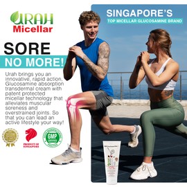 Urah Micellar Sporting Cream Plus | MSM, Omega-3, Vitamin C & Turmeric | Non-Greasy Joint Comfort Cream | Quick Absorption | Sensitive Skin Friendly | 50g Tube