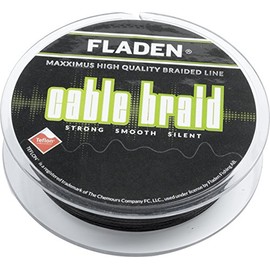FLADEN Fishing 150m Spools of Quality CABLE BRAID - Teflon Coated Braided Line - Ideal for Spinning (Black, 150m - 50lb to 0.30mm) [13-1115050]