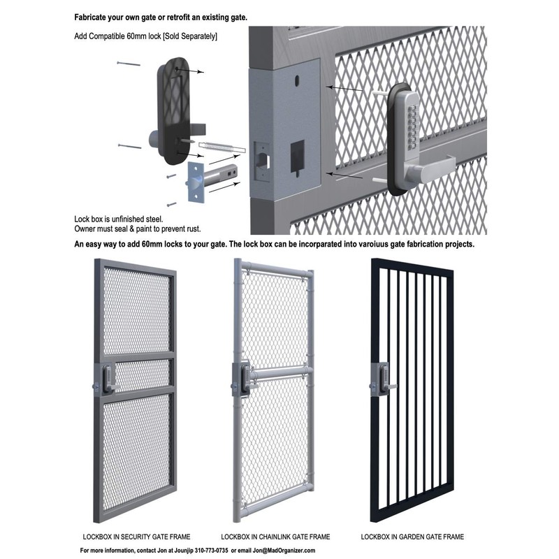 JOUNJIP GB2020 Gate Lock Box Steel Gate Box (1 3/4"