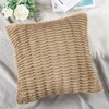 BYTIDE Ripple Luxury Faux Fur Decorative Throw Pillow Covers with
