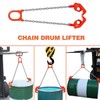 Chain Drum Lifter, 2200 Lbs 1Ton Capacity Galvanized G80 Chain