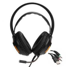 AJAZZ Wired Headset Over Ear Noise Canceling Gaming Headphones with 3.5mm Interface AX120(Black )