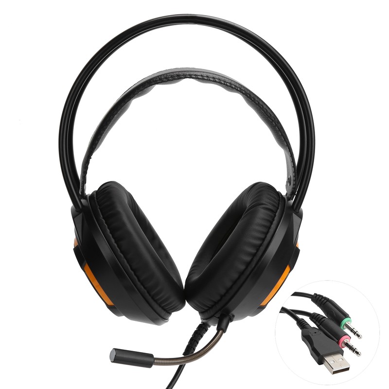 AJAZZ Wired Headset Over Ear Noise Canceling Gaming Headphones with