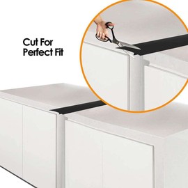 2 Pack Silicone Stove Counter Gap Cover， Flexible Easy Clean Heat Resistant Wide & Long Gap Cap Fillers,Seals Spills Between Counter, Stove Top, Oven, Washer & Dryer (21Inches, Clear)