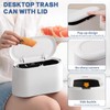 LTWQLing Mini Trash Can with Lid - Removable Small Garbage