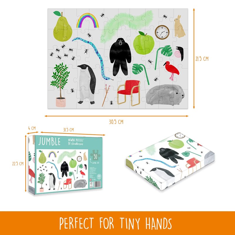 Cloudberries Jumble Puzzle - Cute, Modern 50 Piece Puzzle for