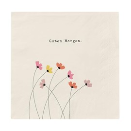 Graphic Workshop Napkins with Saying | Pack of 20 | 12.5 x 12.5 cm | Guten Morgen.