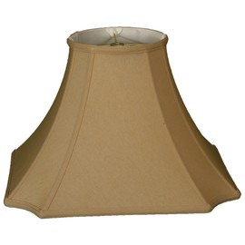 Royal Designs Square Inverted Cut Corner Basic Lamp Shade, Antique Gold, 6 x 12 x 9.5