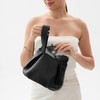 Women's Clutch Soft Vegan Leather Hobo Top Handle Bag Small