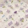 1 Sheet Purple Flower Nail Stickers, Bow Bouquet Nail Design