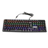 Mechanical Gaming Keyboard Wired RGB Backlit 104 Keys ABS Blue