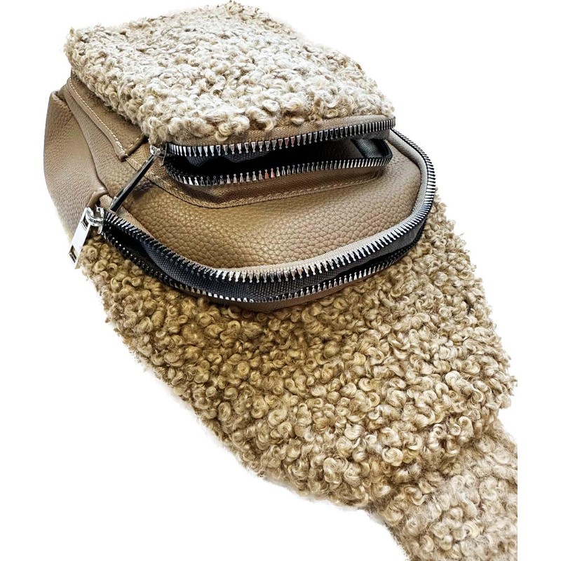 J26 Teddy Fur Belt Bag Crossbody Bum Bag Shoulder Bag