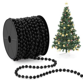 21 m Christmas Pearl Necklace Christmas Tree Bead Garland Decoration Christmas Tree Decoration 4 mm Plastic Pearl Christmas Tree Decoration Bead Ribbon for Wedding Costume DIY Party Accessories