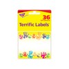TREND enterprises, Inc. Rainbow Handprints Terrific Labels, 36 ct