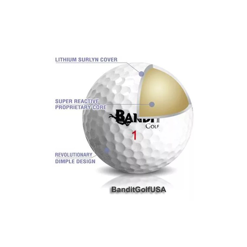 BANDIT MAXIMUM DISTANCE GOLF BALLS [1 Dozen] USGA Non Conforming