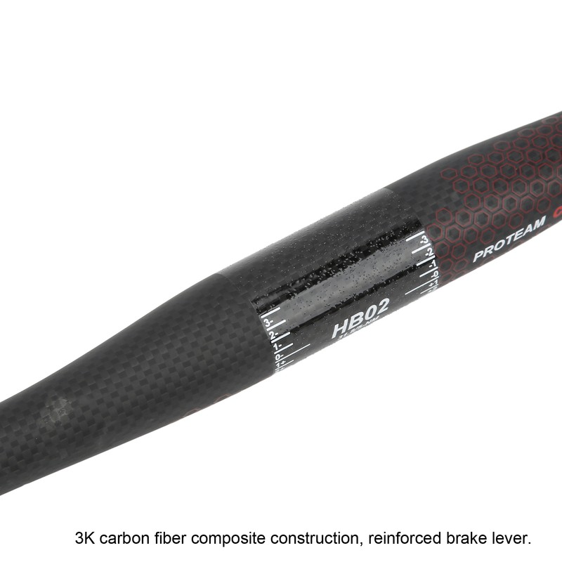 760mm Mountain Bike Riser Handle Bar 3K Carbon Fiber Construction