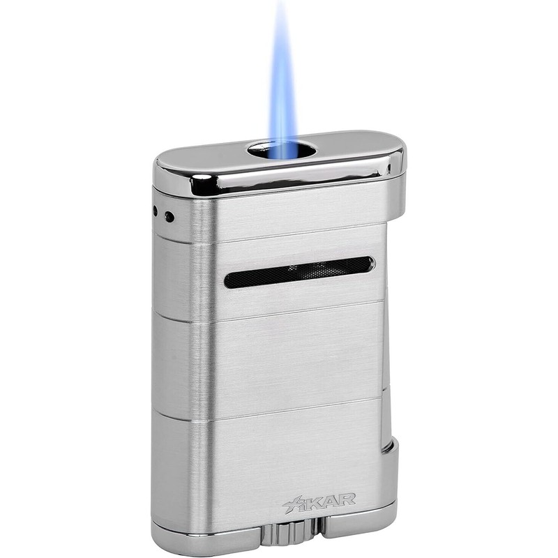 XIKAR Allume Triple Jet Tabletop Lighter, Silver