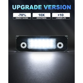 NEIFILES LED License Plate Light Tag Light Compatible with Ford Fusion 2006-2011,Fiesta 2001.11-2008,Mondeo MKII 1996.08-2000.09,6000K Pure White, Plug and Play Installation