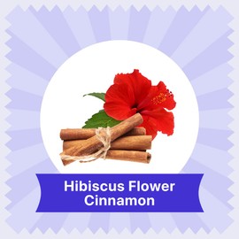 BLUE TEA - Hibiscus Cinnamon Herbal Tea - 60 Tea Bags | SKIN GLOW ENHANCING TEA | Caffeine-Free | Tangy & Spicy Tea | Vegan - Gluten Free | Ziplock Pouch