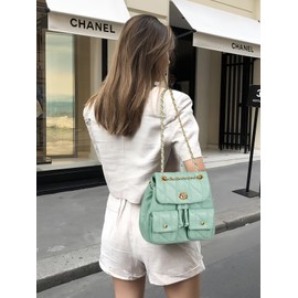 CLUCI Small Backpack Purse for Women,Vegan Leather Backpack for Woman Quilted Bookbag Mini Crossbody Bag