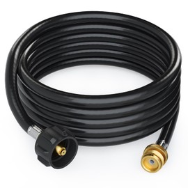 Jakivew 12FT Propane Hose Adapter 1lb to 20lb Converter Replacement for Buddy Heaters, Coleman Stoves, Blackstone 17" & 22" Griddles, Weber Q Grills & Outdoor BBQ