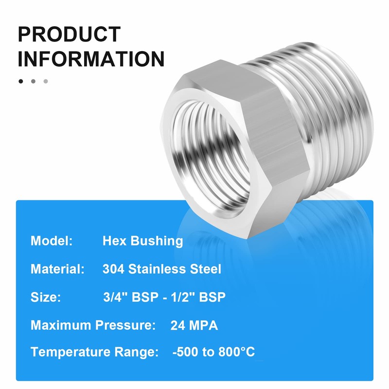 ERGAOBOY Pack of 2 1/2 inch female thread BSP to