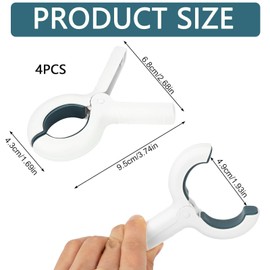 Pack of 4 Towel Clips, Large Clothes Pegs, Windproof Bath Towel Clips, Plastic Beach Towel Clips for Beach Loungers, Non-Slip Towel Clips for Daily Laundry, Bed Linen, Thick Clothing