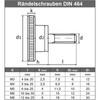 M8 x 20 mm (20 pieces) knurled screws M8 high