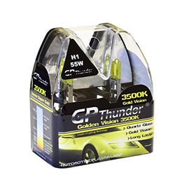 GP Thunder H1 3500K Hyper Golden Yellow Light Bulbs for Fog Light -High Beam - Low Beam (H1)