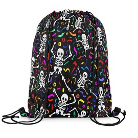 Homewish Flamingo String Backpack 3D Tropical Flamingo Drawstring Backpack, Wildlife Ocean Draw String Back Bag, White Red Green