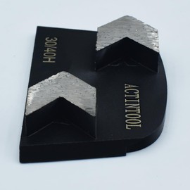 ACTINTOOL Two Arrow Segs Concrete Surface Preparation Diamond Grinding Metal Disc for Lavina Floor Grinder (Pack of 3)